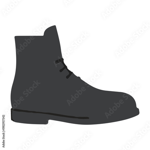 Black Work Boot Silhouette Icon