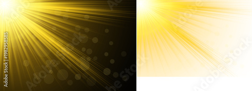Dramatic golden light effect sunburst rays and radiant glow for stunning visuals