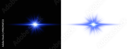 Spectacular light effect vibrant sparkler burst with radiant colors. On transparent background