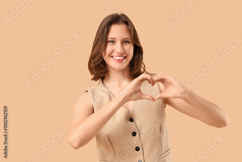 Beautiful young happy woman...