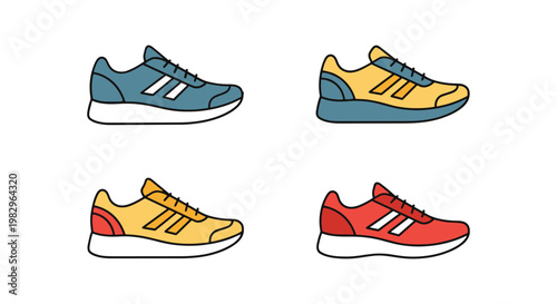Lightweight Running Shoes Line minimal abstract simple vector