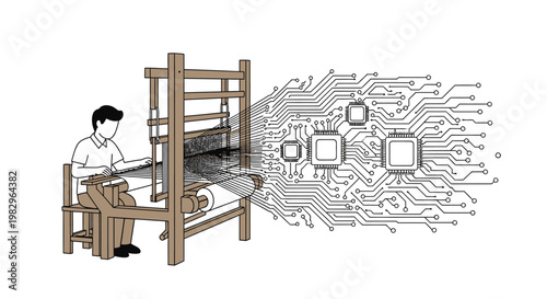 Man working on computer with circuit board.