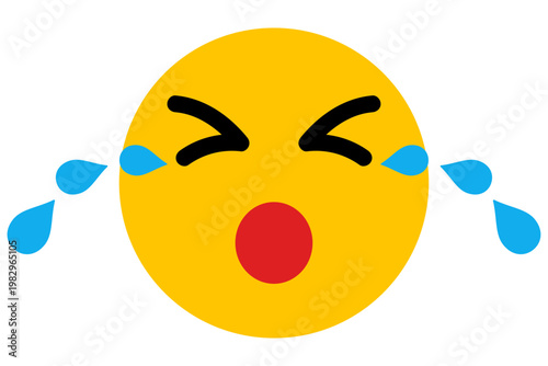 大泣きする顔アイコン