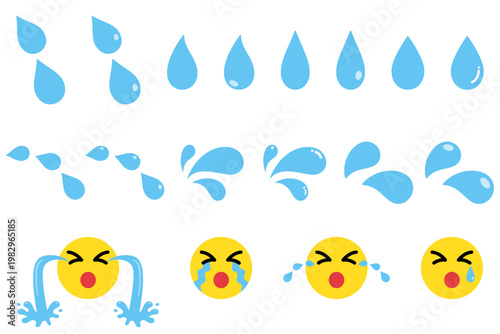 汗マークや涙の感情シリーズ