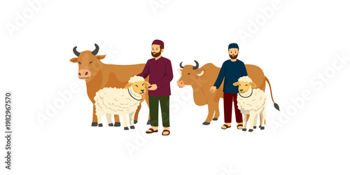 Eid al-Adha Celebration Illustration