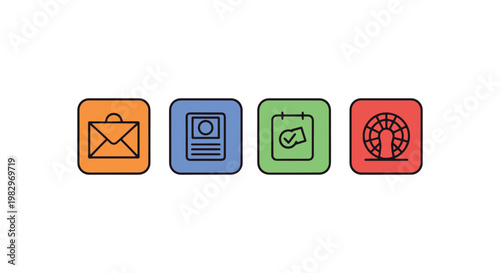 Logistics Line art vector simple minimal shapes illustration