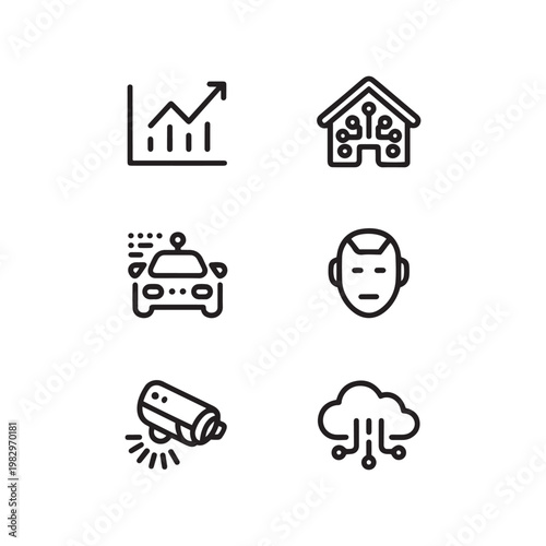 Bundle set collection black and white line of people activities and