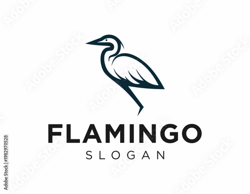 Logo about Flamingo on a white background. created using the CorelDraw application.