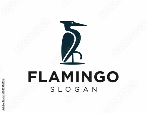 Logo about Flamingo on a white background. created using the CorelDraw application.