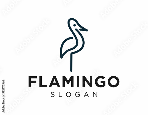 Logo about Flamingo on a white background. created using the CorelDraw application.