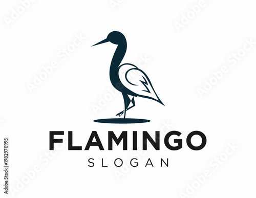 Logo about Flamingo on a white background. created using the CorelDraw application.