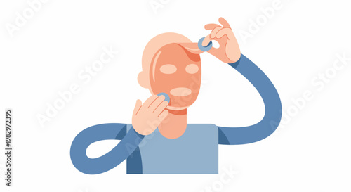 Woman Applying Face Mask for Skincare Routine 1.