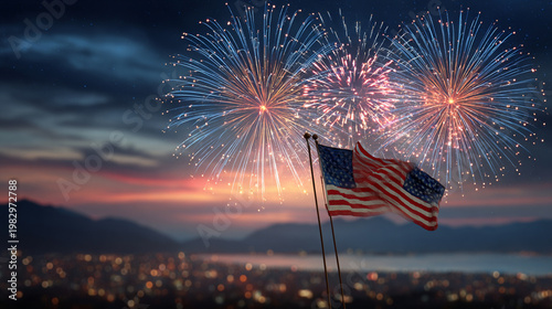fireworks in the night sky america independence day