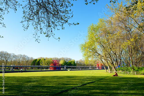 La Villette park in Paris city
