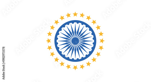 The Ashoka Chakra Indian Symbol.