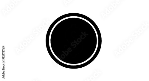 Vector illustration of black dollar coin icon on a transparent background
