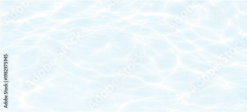 Blue and white water ripples light surface overlay background. 3d clear ocean surface pattern with reflection effect backdrop. Marble desaturated texture.