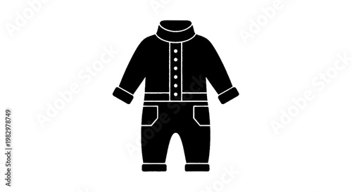 Vector illustration of baby romper icon, infant bodysuit or jumpsuit symbol for clothing store or nursery on a transparent background