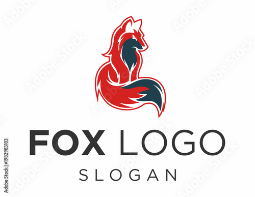 Logo about Fox on a white background. created using the CorelDraw application.
