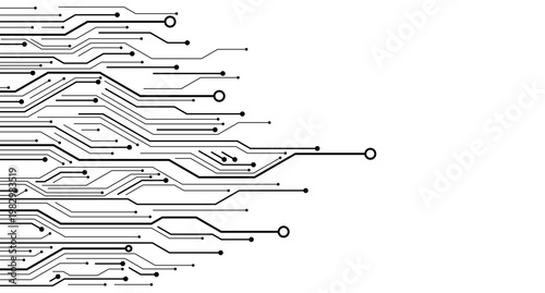 Quadro em tela Abstract futuristic circuit board