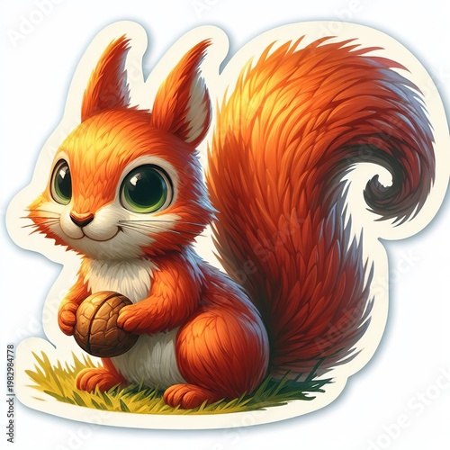 Realistic Fluffy Squirrel Style