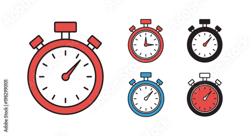 Marathon Stopwatch Line art abstract design vector