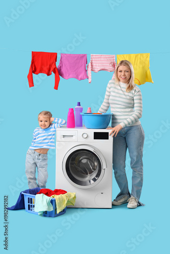Happy mother and her little...