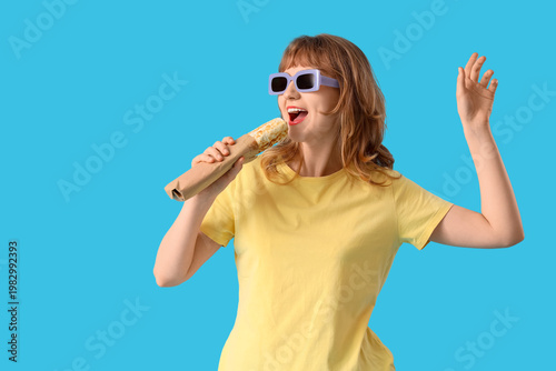Young woman in sunglasses e...