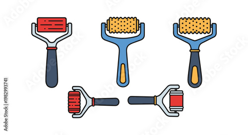 Muscle Roller Stick Line art clean abstract simple vector