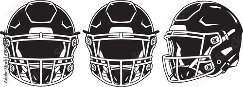 Black and white of three stylized human skulls with hollow eye sockets and detailed teeth skull png