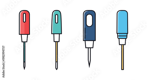 Needle Stopper Line art vector simple clean illustration