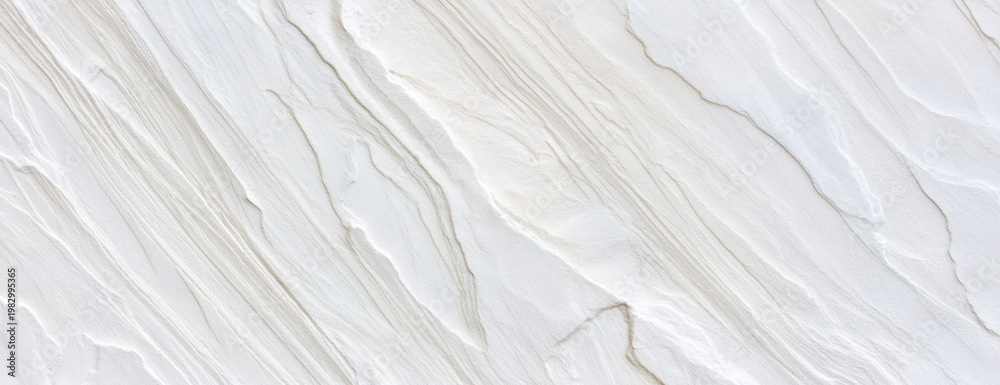 Obraz premium Abstract white marble texture with wavy layered veins. Natural stone surface pattern for background design and interior concepts. Elegant minimalist illustration of light rocky
