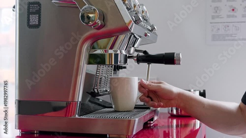 Making coffee in a coffee machine. Saint Petersburg, Russia - 7 Apr 2026