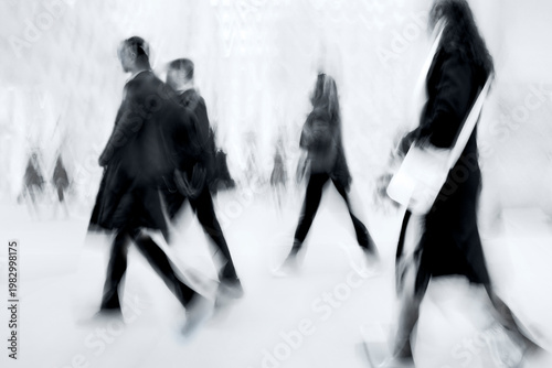 group of business people in the street