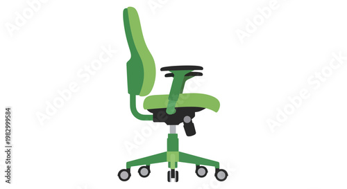 Modern Green Ergonomic Office Chair with Wheels