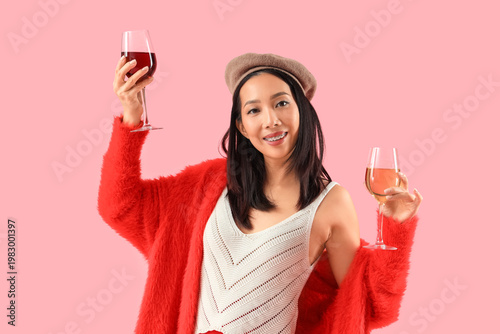 Beautiful Asian woman with ...
