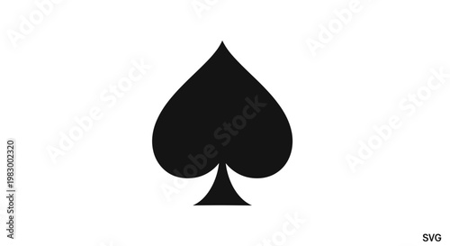 Tableau sur toile Black Spade Symbol Icon on White Background