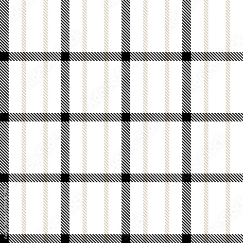 Classic Black And Beige Tartan Plaid Textile Design Pattern