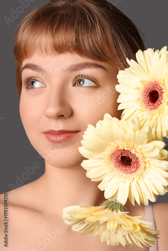 Beautiful young woman with ...