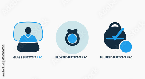 User interface and user experience design icon set featuring interactive sliding blocked and skipped buttons for software applications and website navigation interface navigation software resource