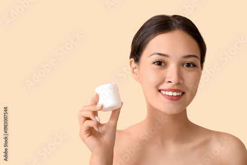 Beautiful Asian woman with ...