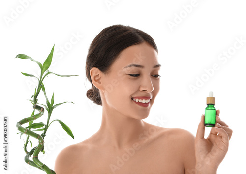 Beautiful Asian woman with ...