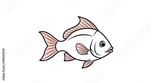 Fish with pink fins and tail.