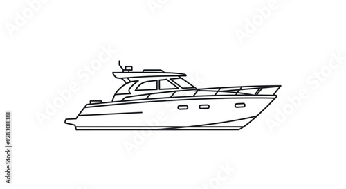 Modern luxury yacht boat vessel.