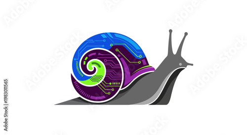 Colorful Snail Shell Close Up.