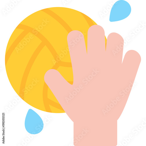 Water Polo Icon Vector Element