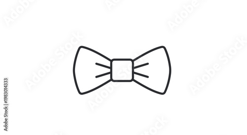 Simple bow tie icon illustration