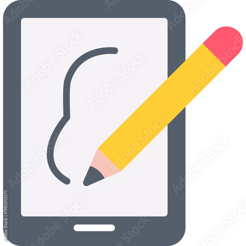 Graphic Tablet Icon Vector Element