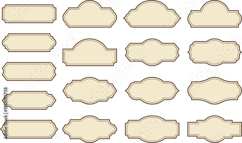 Slika na platnu Elegant vintage label frames collection with classic design