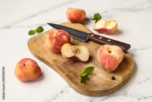 Wooden board with sweet fig...